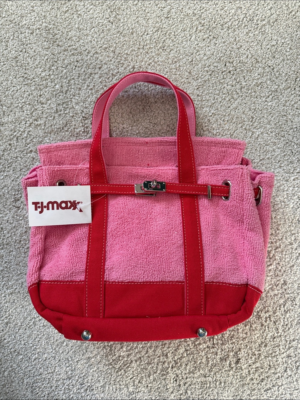 Sunwin Pink & Red Tote Bag